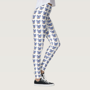 Leggings Piernas de mariposa azul, M