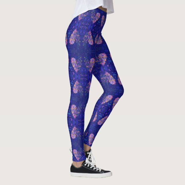 Leggings Piernas de mariposas cardíacas (Derecha)