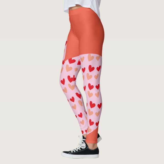 Leggings piernas de mini corazones rosados (Izquierda)