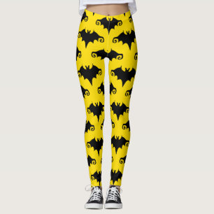 Leggings piernas de murciélagos amarillos