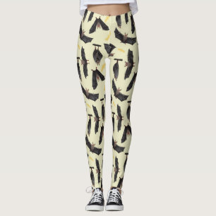 Leggings piernas de murciélagos amarillos