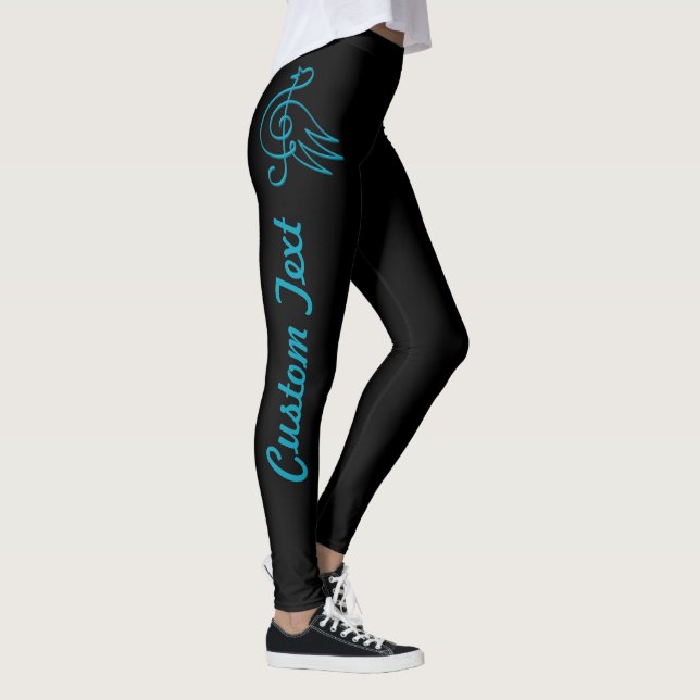 Leggings Piernas de música de pájaros azules (Derecha)