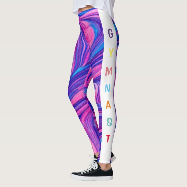 Leggings Piernas de natación rosa/púrpura/azul (Izquierda)