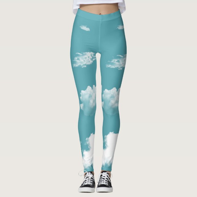 Leggings Piernas de nubes blancas (Anverso)