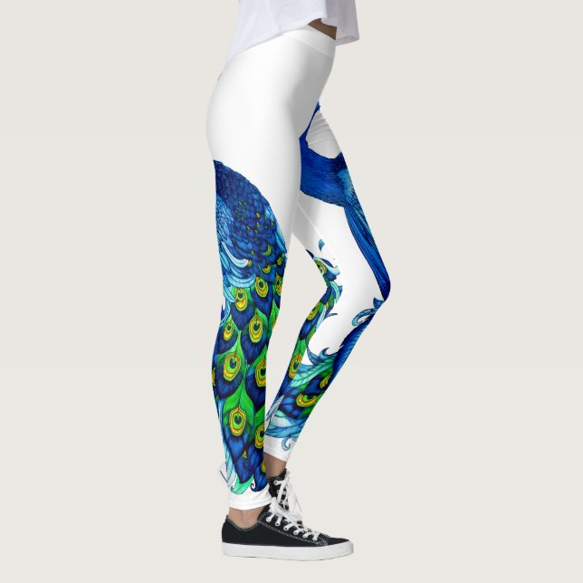 Leggings Piernas de pavo real azul (Derecha)