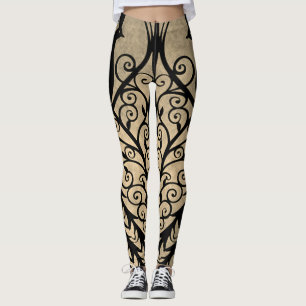 Leggings Piernas de pavo real vintage
