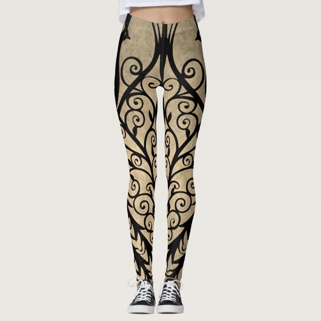 Leggings Piernas de pavo real vintage (Anverso)