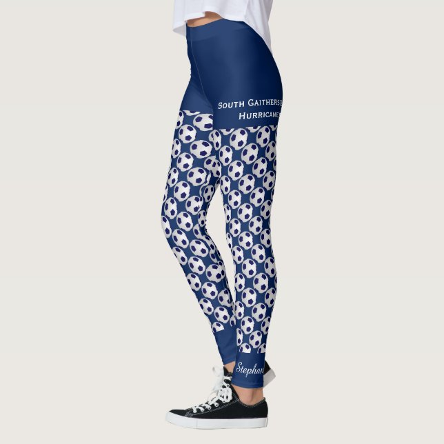 Leggings Piernas de pelota de fútbol con cortos azules fals (Izquierda)