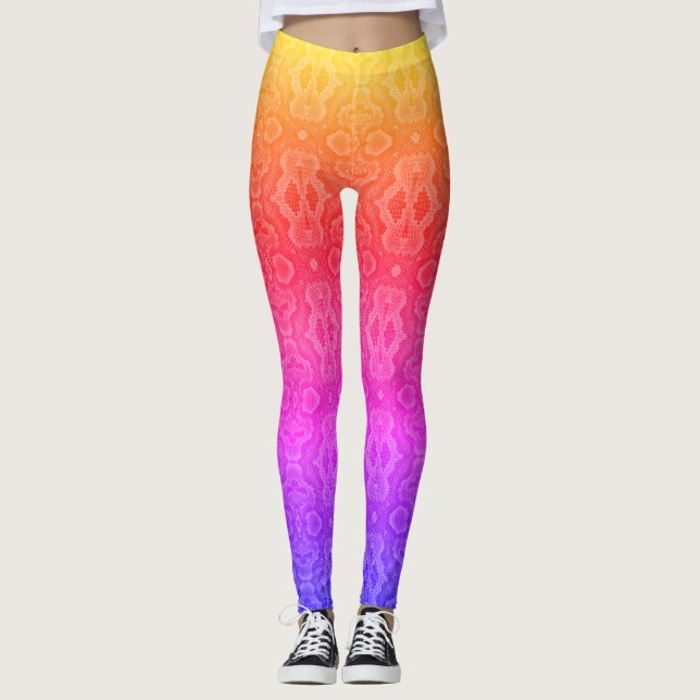 Leggings Piernas de piel de serpiente arco iris (Anverso)