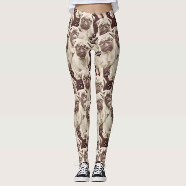 Leggings Piernas de pug (Anverso)