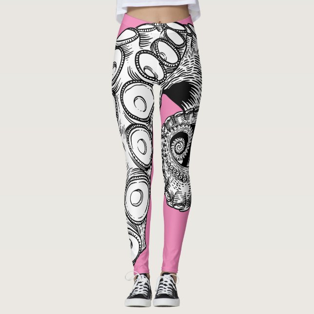 Leggings Piernas de pulpo rosado (Anverso)