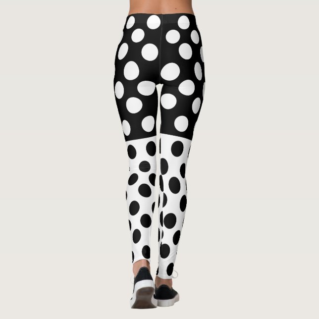 Leggings Piernas de puntos blancos y negros - Elegir colore (Reverso)