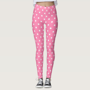 Leggings Piernas de puntos de polka rosa