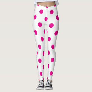 Leggings Piernas de puntos de polka rosa