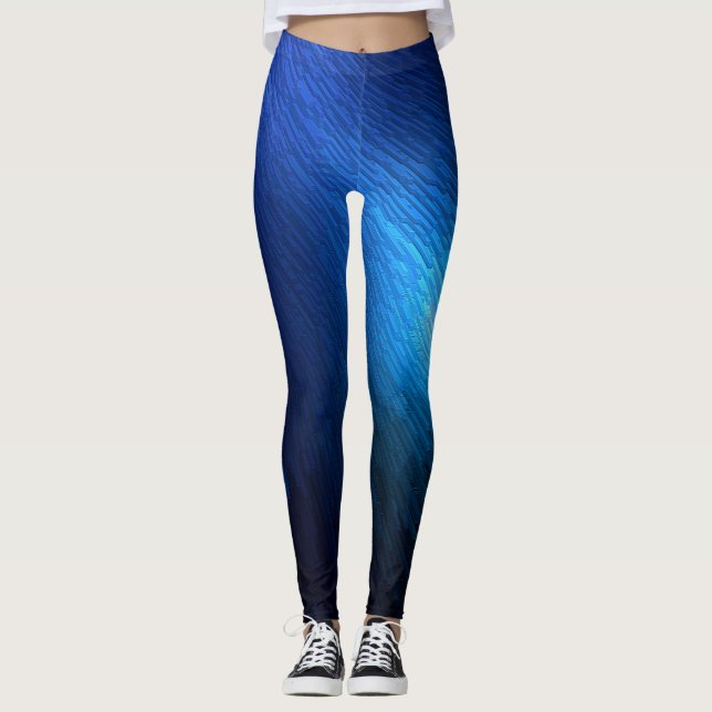 Leggings Piernas de rayas azules (Anverso)