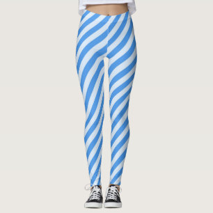 Leggings piernas de rayas azules del cielo