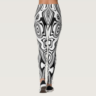 Leggings Piernas de rayas blancas y negras