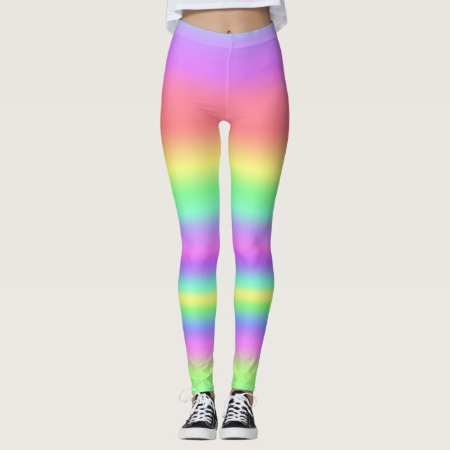 Leggings Piernas de rayas Pastel (Anverso)