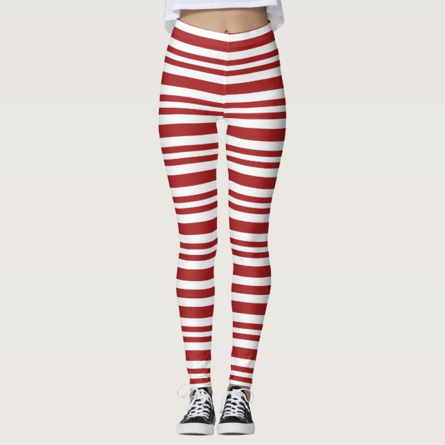Leggings piernas de rayas rojas (Anverso)
