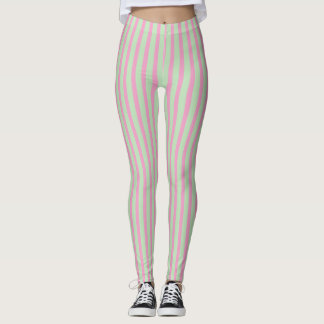 Leggings Piernas de rayas rosas y verdes