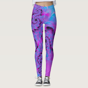 Leggings Piernas de remolino de dragón morado