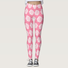 Leggings Piernas de rosa blanca