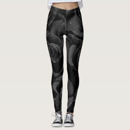 Leggings piernas de rosas negras para exteriores