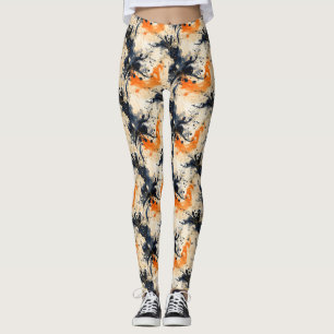 Leggings Piernas de salpicadura negra marrón