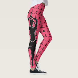 Leggings Piernas de silueta rosa oscuro de yoga permanente