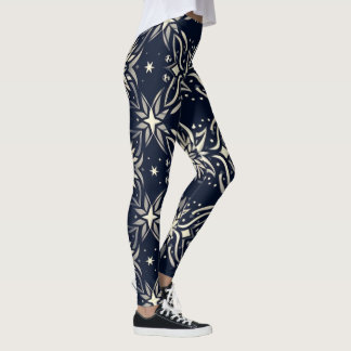Leggings Piernas de simetría de la flor de medianoche