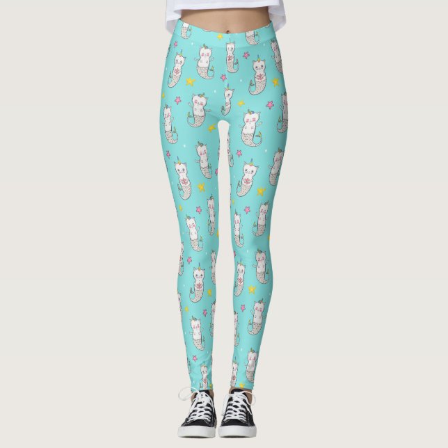 Leggings Piernas de sirenas de gato (Anverso)
