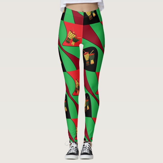 Leggings Piernas de tambores africanos (Anverso)