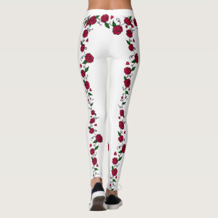 Leggings Piernas de tatuaje de la vena del Rosa