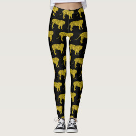 Leggings Piernas de tigres amarillos