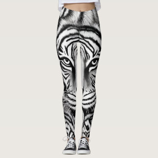Leggings Piernas de tigres blancos y negros