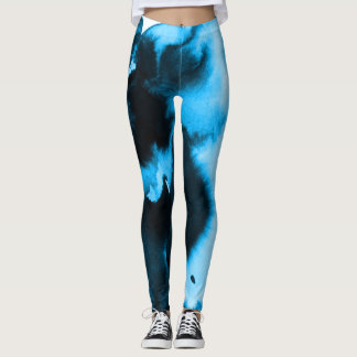 Leggings Piernas de tinta negra y azul