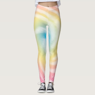 Leggings Piernas de tinte amarillo y azul rosado