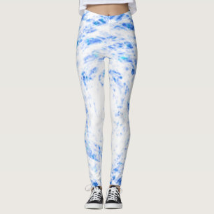 Leggings Piernas de tinte azul y blanco