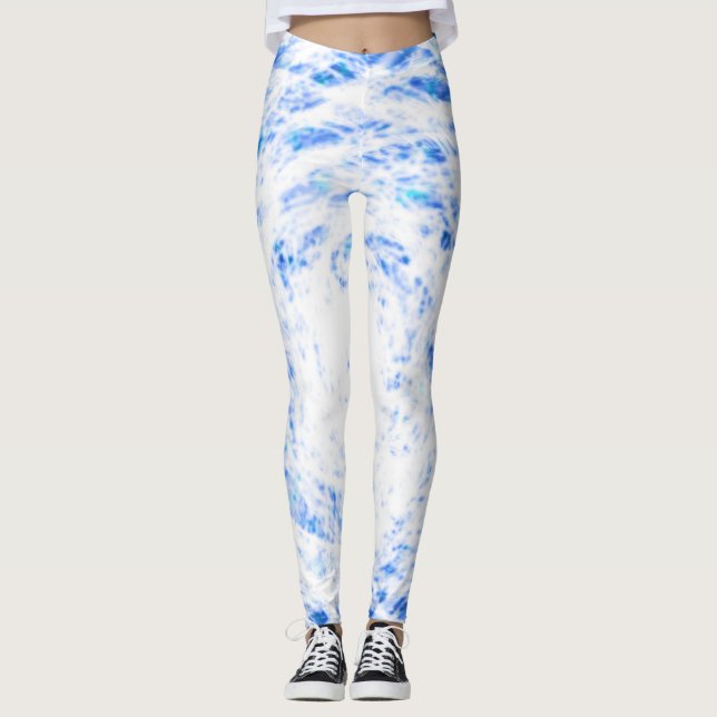 Leggings Piernas de tinte azul y blanco (Anverso)