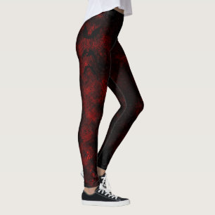 Leggings Piernas de tintes rojos y negros