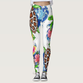 Leggings Piernas de tortuga tropical