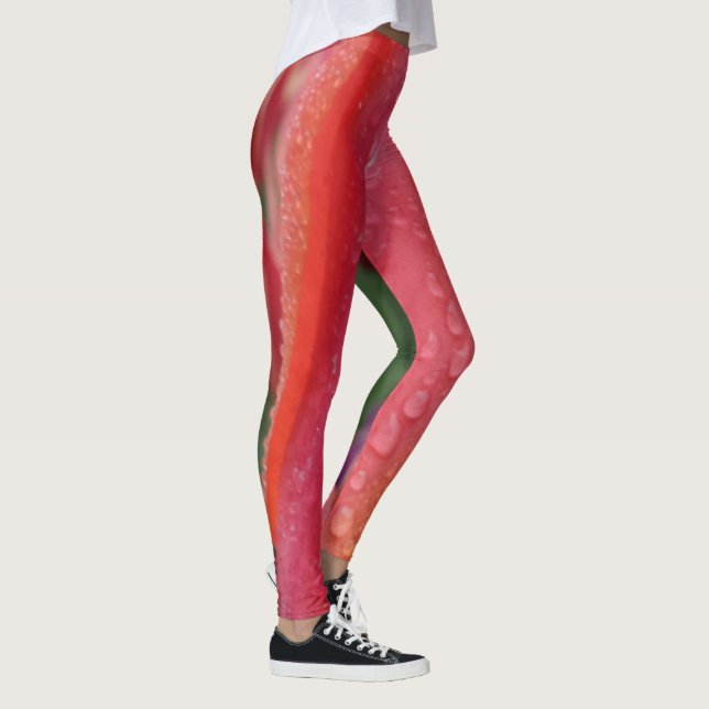 Leggings Piernas de tulipanes rosadas/Naranjas (Derecha)