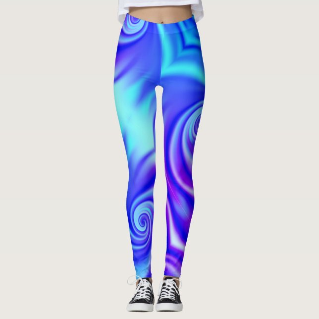 Leggings piernas de vórtice azul (Anverso)