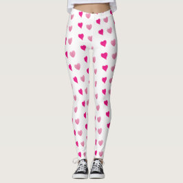 Leggings Piernas del corazón blanco