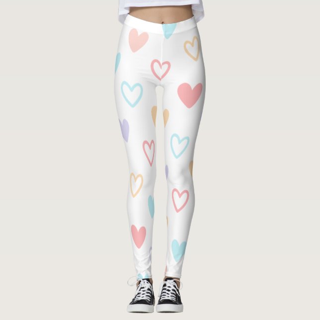 Leggings Piernas del corazón de Pastel (Anverso)