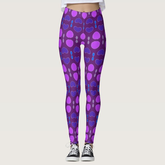 Leggings Piernas del Corazón Púrpura (Anverso)