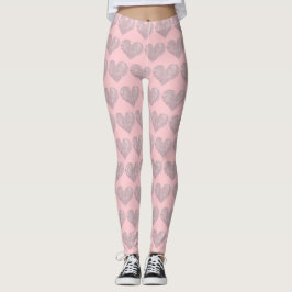 Leggings Piernas del corazón rosado