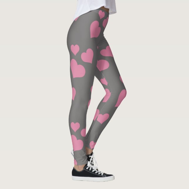 Leggings Piernas del corazón rosado (Derecha)