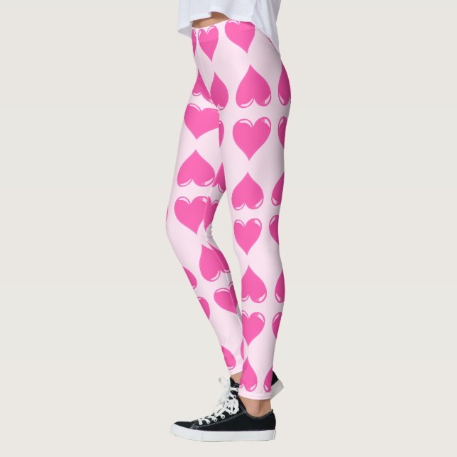Leggings Piernas del corazón rosado (Izquierda)