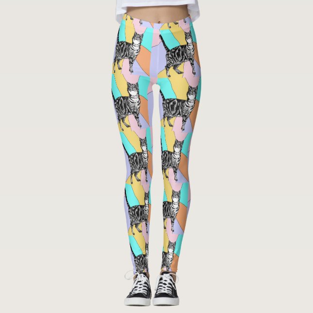 Leggings Piernas del Harelquin del Pastel de Gato Guay (Anverso)